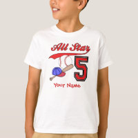 All Star Baseball 5th Birthday Personalised