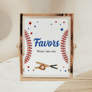 All Star Baseball Baby Shower Favors Poster