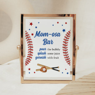 All Star Baseball Baby Shower Mum Osa Bar Poster