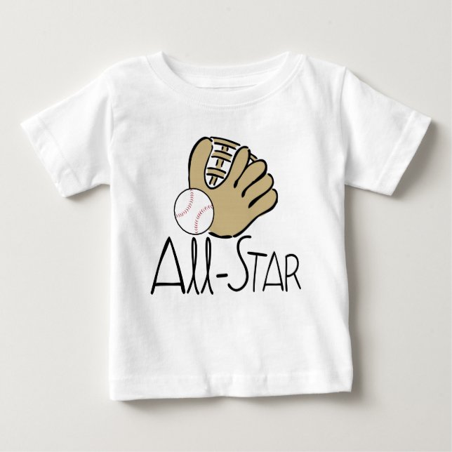 All Star Baseball Baby T-Shirt (Front)