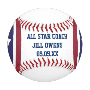 All Star Baseball Coach Thank You Red,White,Blue