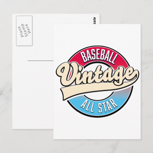All Star Baseball logo Postcard (Front/Back)
