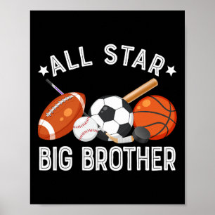 All Star Big Brother Of The Birthday Basketball So Poster