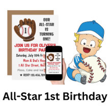 All-Star Birthday Turning One Boy's 1st