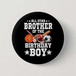 All Star Brother Of The Birthday Boy Basketball So 6 Cm Round Badge