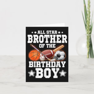 All Star Brother Of The Birthday Boy Basketball So Card