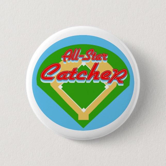 All-Star Catcher 6 Cm Round Badge (Front)