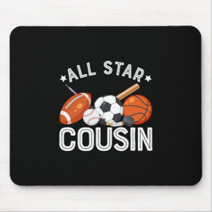 All Star Cousin Of The Birthday Boy Sketll Soccer  Mouse Pad