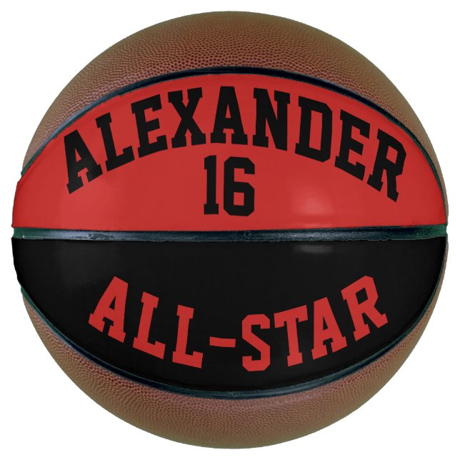 All Star Crimson and Black Basketball (Front)