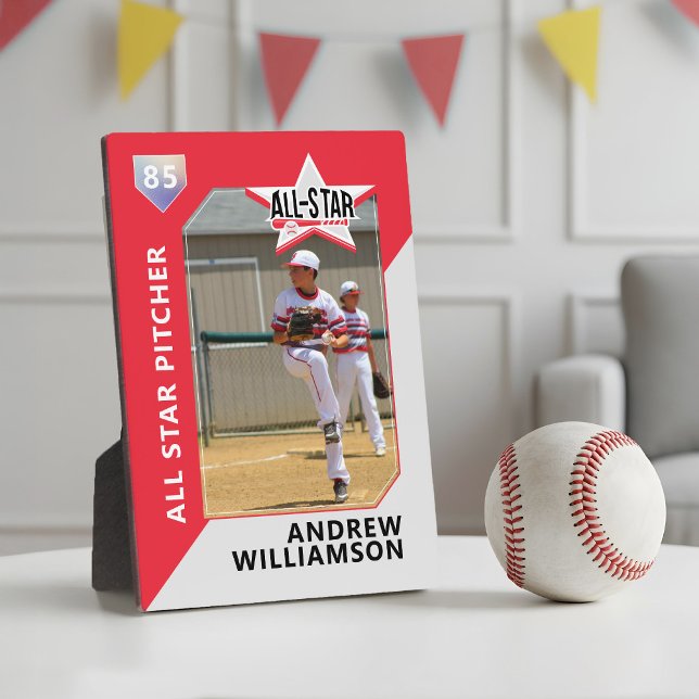 All Star Custom Baseball Card Photo Keepsake Plaqu Plaque (All Star Custom Baseball Card Photo Keepsake Plaqu Plaque)