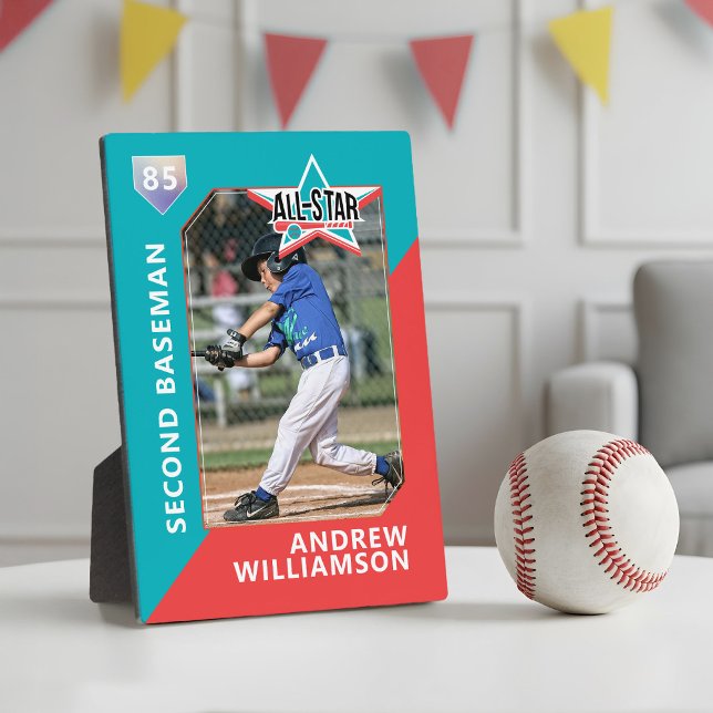 All Star Custom Baseball Card Photo Keepsake Plaque (All Star Custom Baseball Card Photo Keepsake Plaque)