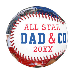 ALL STAR DAD & COACH 2 Photo Personalised Baseball