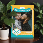 All Star Dad Custom Baseball Card Photo Keepsake Plaque<br><div class="desc">Fun unique and personalised father's day gift for your all-star dad that he'll cherish forever. Special personalised father's day photo baseball card plaque. The plaque is designed to resemble an all-star baseball card with a large photo template to display your all-star dad's photo. Customise with dad's name, birth year along...</div>