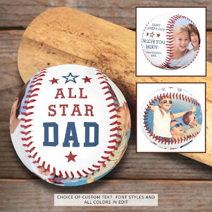 ALL STAR DAD Happy Fathers Day 2 Photos Baseball