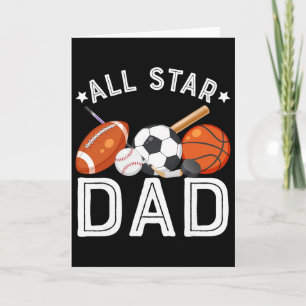 All Star Dad Of The Birthday Boy Sketll Soccer Spo Card