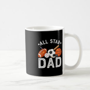All Star Dad Of The Birthday Boy Sketll Soccer Spo Coffee Mug
