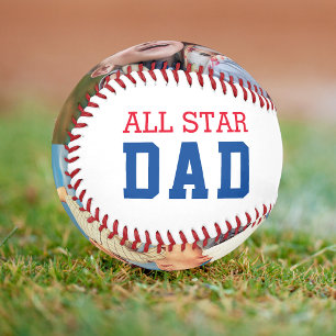 ALL STAR DAD Two Photo Personalised Fathers Day Baseball