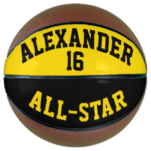 All Star Dayglow Yellow and Black Basketball