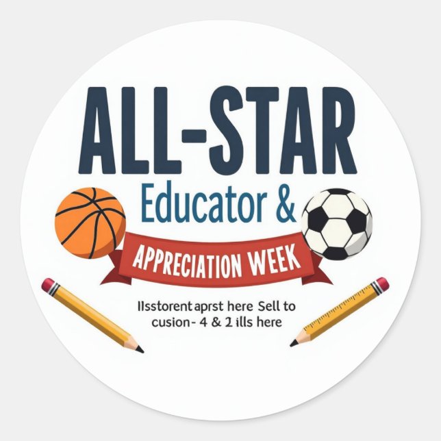 All‑Star Educator Appreciation Stickers (Front)