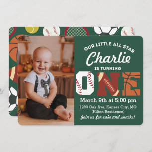 All-Star First Birthday Invitation