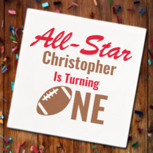 All Star Football 1st Birthday Napkin