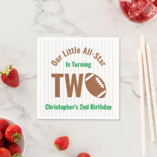 All-Star Football 2nd Birthday Napkin