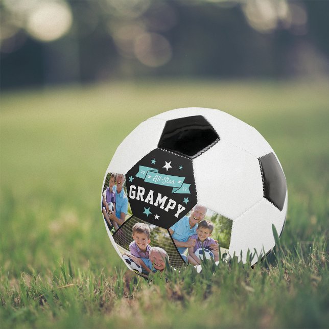 All Star Grampy | Custom Grandpa Photo Soccer Ball (Creator Uploaded)