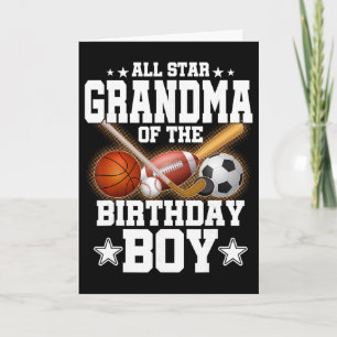 All Star Grandma Of The Birthday Boy Basketball So Card