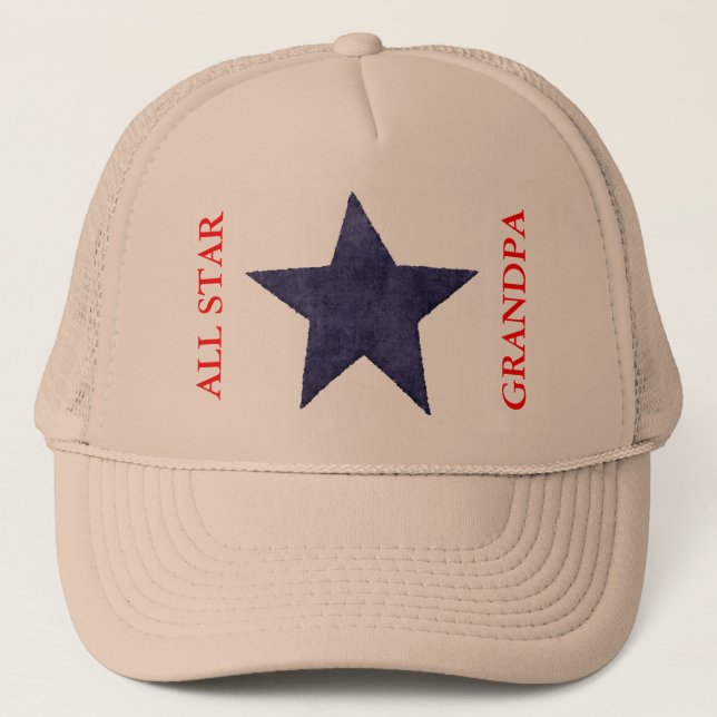 ALL STAR GRANDPA BASEBALL CAP TEMPLATE (Front)