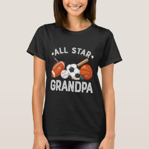 All Star Grandpa Of The Birthday Boy Basketball So T-Shirt