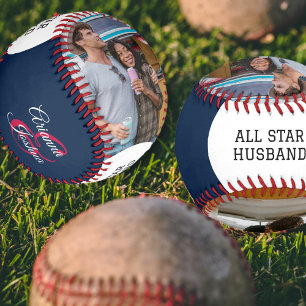 All Star Husband Two Photo Anniversary Baseball