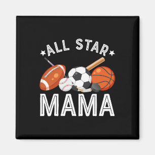 All Star Mama Of The Birthday Boy Sketll Soccer Sp Magnet