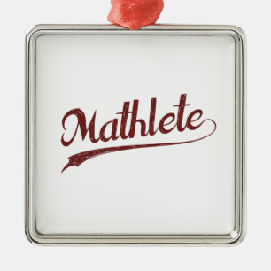 All Star Mathlete Math Athlete Metal Tree Decoration