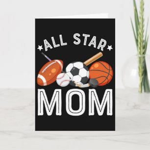 All Star Mum Of The Birthday Boy Basketball Soccer Card