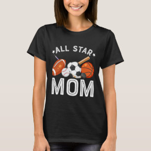All Star Mum Of The Birthday Boy Basketball Soccer T-Shirt