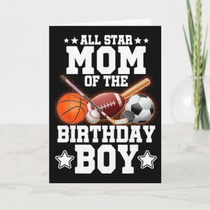 All Star Mum Of The Birthday Boy Sketll Soccer Spo Card