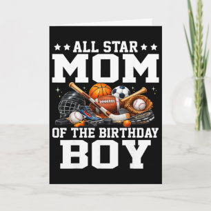 All Star Mum Of The Birthday Boy Sketll Soccer Spo Card