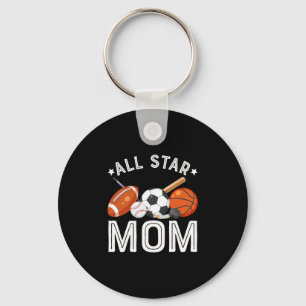 All Star Mum Of The Birthday Boy Sketll Soccer Spo Key Ring