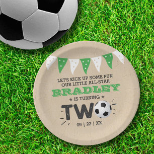 All-star Soccer Ball 2nd Birthday Paper Plate