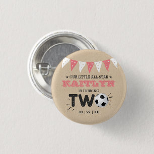 All-star Soccer Ball 2nd Birthday Party 3 Cm Round Badge
