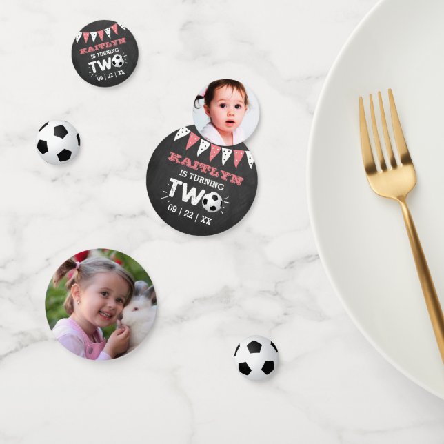 All-star Soccer Ball 2nd Birthday Party Photo Confetti (Group)