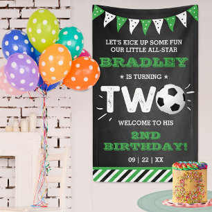 All-star Soccer Ball 2nd Birthday Welcome Banner