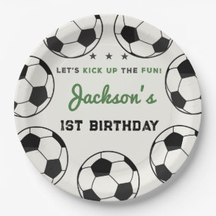 All-star Soccer Ball Birthday Party Paper Plate