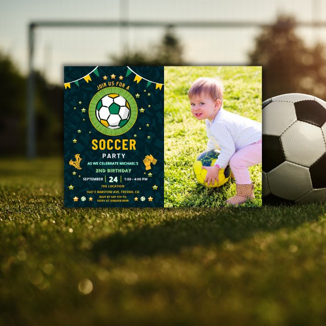 All Star Soccer Kids Birthday Party Invitation (All Star Soccer Kids Birthda Party Invitation)