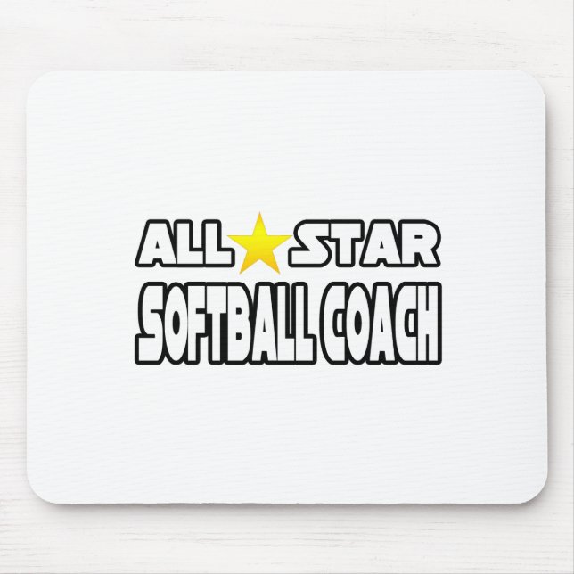 All Star Softball Coach Mouse Pad (Front)