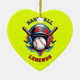 All-Star Spirit: Classic Baseball Essentials Sport Ceramic Ornament