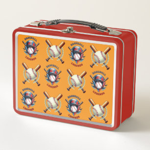 All-Star Spirit: Classic Baseball Essentials Sport Metal Lunch Box