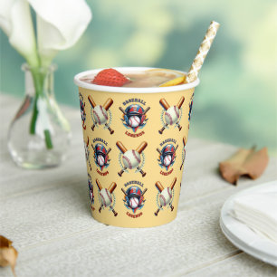 All-Star Spirit: Classic Baseball Essentials Sport Paper Cups