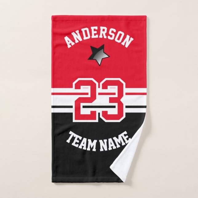 All Star Sport -  Black, White and DIY Colour Hand Towel (Hand Towel)