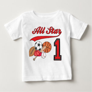 All Star Sports 1st Birthday Baby T-Shirt